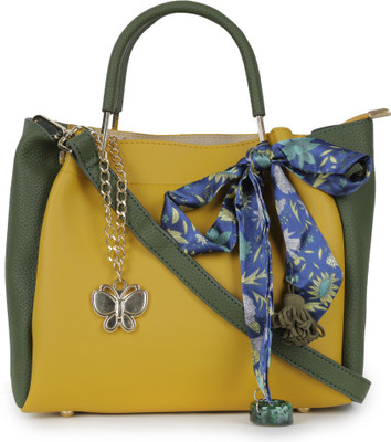 Butterflies Hand-held Bag(Yellow, Green), Green;yellow