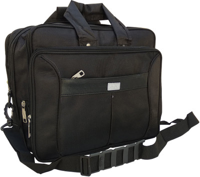 

SM 15.6 inch Expandable Laptop Messenger Bag(Black)