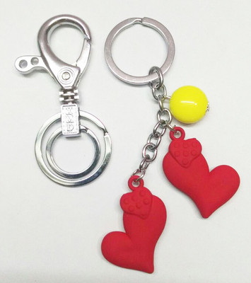 

Prime Key Chain Heart Key Chain Hord Fiber Couple Metal Key Chain A Key Chain