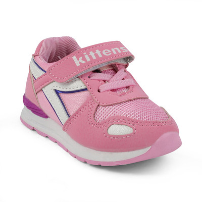

KITTENS Girls Velcro Running Shoes(Pink