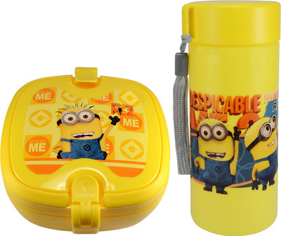 

Saamarth Impex Minnion Printed Yellow Color Lunch Box & Water Bottle Kids School Outdoor Combo 2 Containers Lunch Box(200 ml)