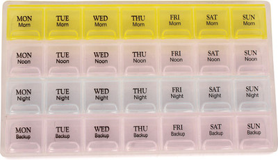 

Crescent 1 Week Pill Medicine Tablet Case Box Planner Medicine Dispenser