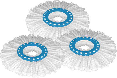 

Primeway 360 Rotating Magic Spin Mop Refill Wet & Dry Mop(Blue, White)