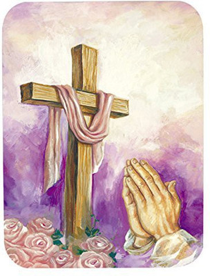

Caroline's Treasures Easter Cross with Praying Hands Mouse Pad Hot Pad or Trivet - APH2810MP Mousepad(Multicolor)