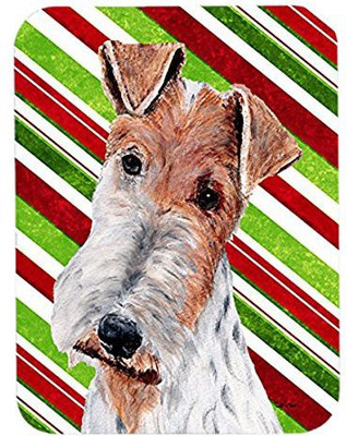 

Caroline's Treasures Wire Fox Terrier Candy Cane Christmas Mouse Pad/Hot Pad/Trivet - SC9796MP Mousepad(Multicolor)