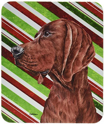 

Caroline's Treasures Redbone Coonhound Candy Cane Christmas Mouse Pad/Hot Pad/Trivet - SC9803MP Mousepad(Multicolor)