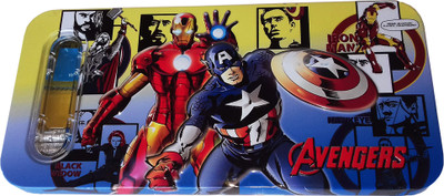 

kidoz kingdom AVENGERS AVENGERS Art Metal Pencil Box(Set of 1, Multicolor)