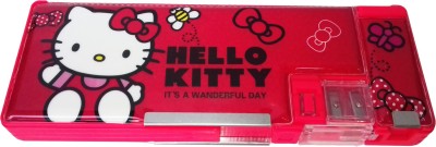 Kidoz Kingdom HELLO KITTY HELLO KITTY Art Plastic Pencil Box(Set of 1, Multicolor)