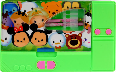 

Aarvi Mickey Catton Character Print Art Plastic Pencil Box(Set of 1, Green)