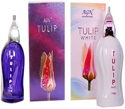 AGN Tulip and Tulip White Perfume, 70 ml each, Combo of 2 Perfume  -  70 ml