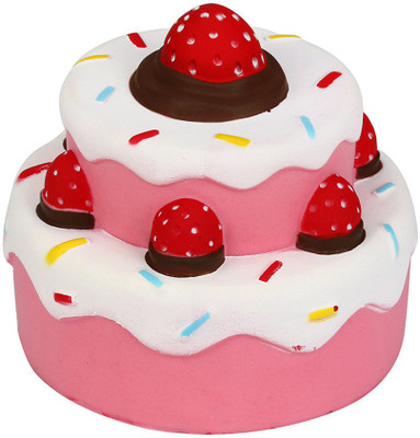 

Futaba Jumbo Strawberry Cake Shape Dog Chew Toy PP (Polypropylene) Chew Toy For Dog