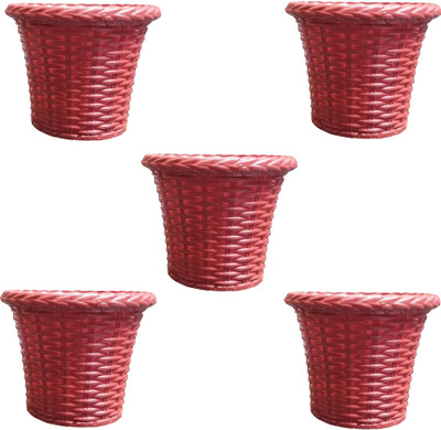 

SHOPTICO Plant pot Plant Container Set(Pack of 5, Plastic)