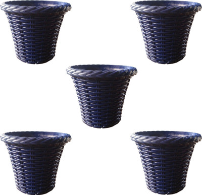 SHOPTICO Plant pot Plant Container Set(Pack of 5, Plastic)