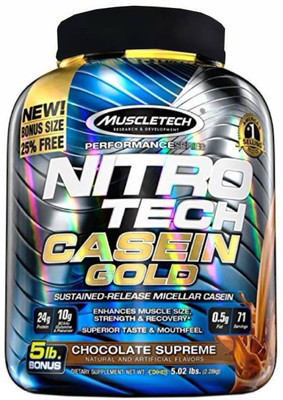 

Muscletech Performance Series Nitrotech Gold Casein Protein(2.28 kg, Chocolate Supreme)