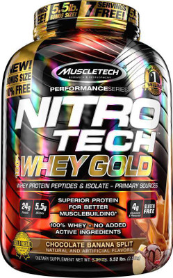 

Muscletech Performance Series Nitrotech 100% Whey Gold Whey Protein(2.5 kg, Chocolate Banana Split)