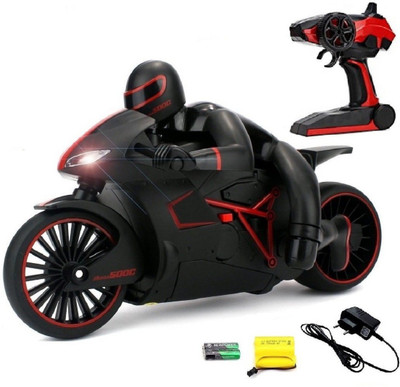 

Variety Gift Centre High Speed Sports Bike Rechargeable Motorcycle with 2.4 GHz Remote Control & LED Headlights(Red)