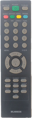 LipiWorld MKJ49980306 Universal Remote Control Compatible For CRT TV LG Remote Controller(Black)