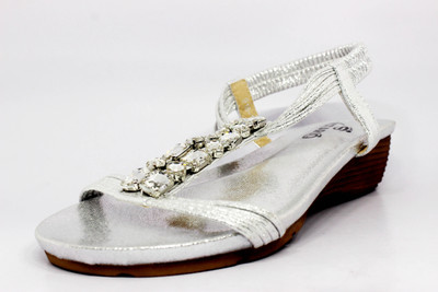 

Vstario Women Silver Flats