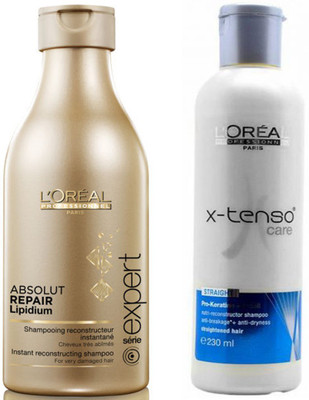 

L'Oreal Loreal_Absolute Lipidium Shampoo and Xtenso Professional Shampoo Free (Set of 2)(500 ml)