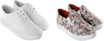 

Zapatoz Sneakers For Women(White, White::black