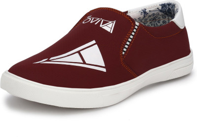 

AVIVO Perfect Stylish Comfortable Slip On Sneakers For Men(Brown, White