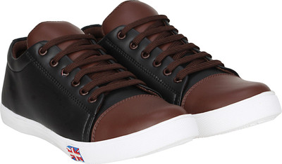 Kraasa Kick Sneakers For Men(Brown, Black