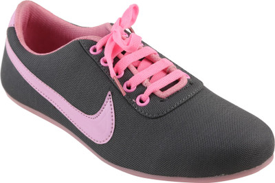 

saffey Canvas Shoes For Women(Grey, Pink