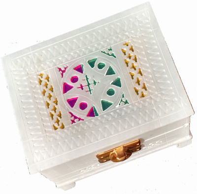 

Real Collection Royal Jwellery Box, Make up Box, Jewellery Box, Love Gift, Gift Box, Marble Box Vanity Box(White)