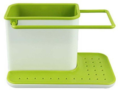 moradiya fresh 3 in 1 Sink Caddy Organiser Stand Plastic Kitchen Rack Sink Sponge Holder(Plastic) available at flipkart for Rs.350