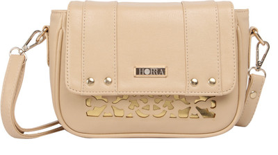 

Horra Women Casual Beige PU Sling Bag