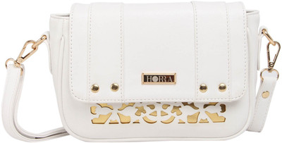 

Horra Women Casual White PU Sling Bag