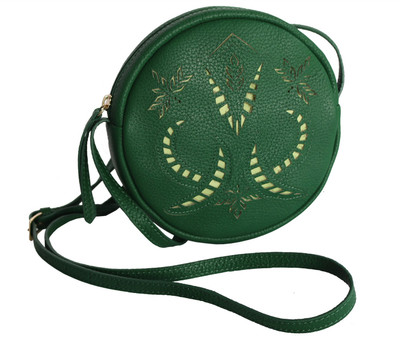 

Gripp Women Casual Green Genuine Leather Sling Bag