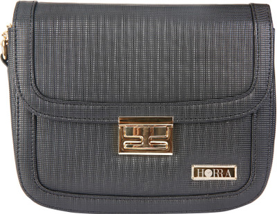 

Horra Women Casual Black PU Sling Bag