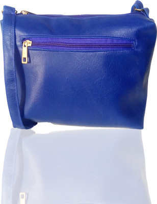 

kmbag Women Casual Blue Leatherette, Velvet, Rexine, PU Sling Bag