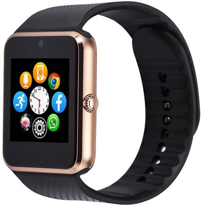 

TRASS GT08 golden Smartwatch(Black Strap FREE SIZE)