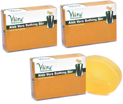 

vitro Aloe Vera Bathing Bar 75 gm Set of 3(75 g, Pack of 3)