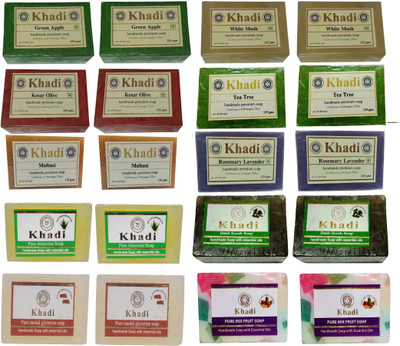 

Khadi Herbal Natural Handmade Soaps for Double Nourishment(2500 g, Pack of 20)