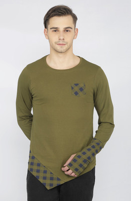 RODID Solid Men Round Neck Grey T-Shirt