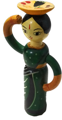 

Crafts India Handcrafted Wooden Fruit Selling Lady � Medium Hand Puppets