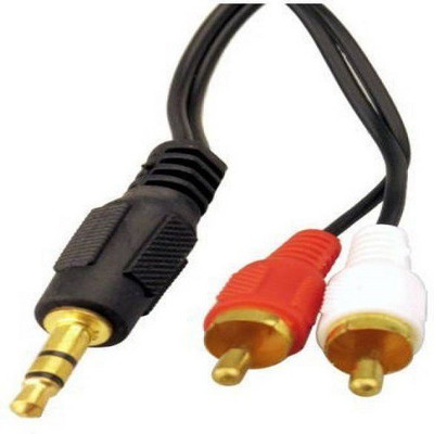 

Mussa TV-out Cable 2RCA Male Audio Cable(Black, For TV)
