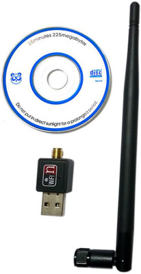 

NeroEdge USB WiFi Dongle Wireless Adapter 802.11n/g/b with Antenna USB Adapter(Black)