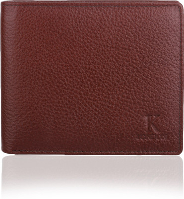 

K London Men Casual, Formal Brown Genuine Leather, Fabric Wallet(6 Card Slots)