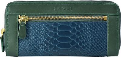 

Hidesign Women Casual Green, Blue Genuine Leather Wallet(8 Card Slots)