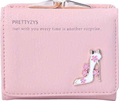 

Pretty Zys Women Evening/Party Pink Artificial Leather Wallet(6 Card Slots)