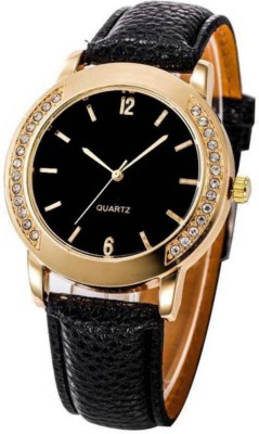 MANTRA BLACK AND GOLD DIAMOND Watch  - For Girls   Watches  (MANTRA)
