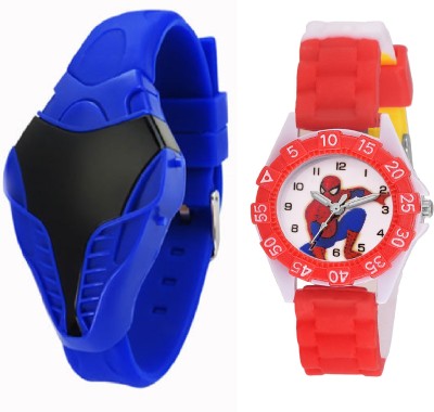 COSMIC blue cobra digital led boys watch having latest , designer , sporty big dial WITH SPIDERMAN PRINTED DIAL KIDS Watch  - For Boys & Girls   Watches  (COSMIC)