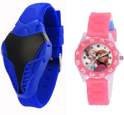 COSMIC blue cobra digital led boys watch having latest , designer , sporty big dial WITH PRINCES CARTOON PRINTED GIRLS Watch  - For Boys & Girls   Watches  (COSMIC)