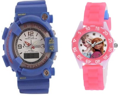 SOOMS blue s shock analog digital boys watch having latest , designer , sporty big dial WITH princes PRINTED GIRLS & children Watch  - For Boys & Girls   Watches  (Sooms)