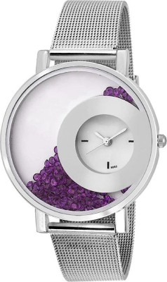 Talgo New Arrival Red Robin Season Special RRMXRECHPL Letest New Collation Fancy And Attractive Purple Movable Diamonds In white Round Dial Steel Belt RRMXRECHPL Watch  - For Women   Watches  (Talgo)