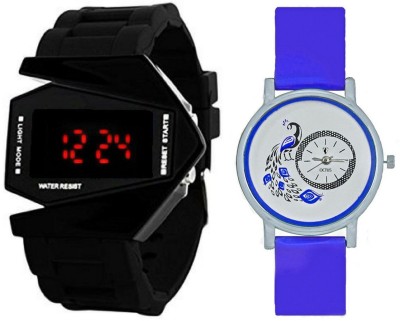 On Time Octus Combo Of Peacock Analog And Rocket Shape Digital Watch  - For Men & Women   Watches  (On Time Octus)